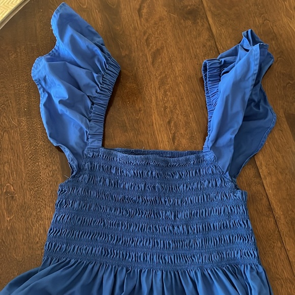 o.p.t Blue Ruffled Sleeve Maxi Dress - Picture 8 of 9